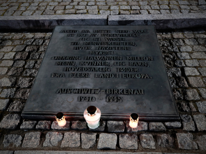 Place number 15 is the Norwegian segment of the memorial monument in Auschwitz. Photo: Lise Åserud, NTB scanpix